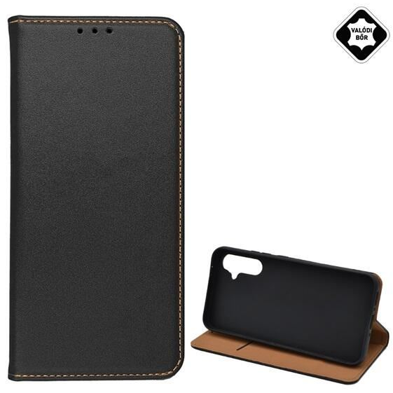 Gigapack Samsung Galaxy A34 5G (SM-A346) valódi bőr fliptok fekete (GP-135938) (GP-135938)