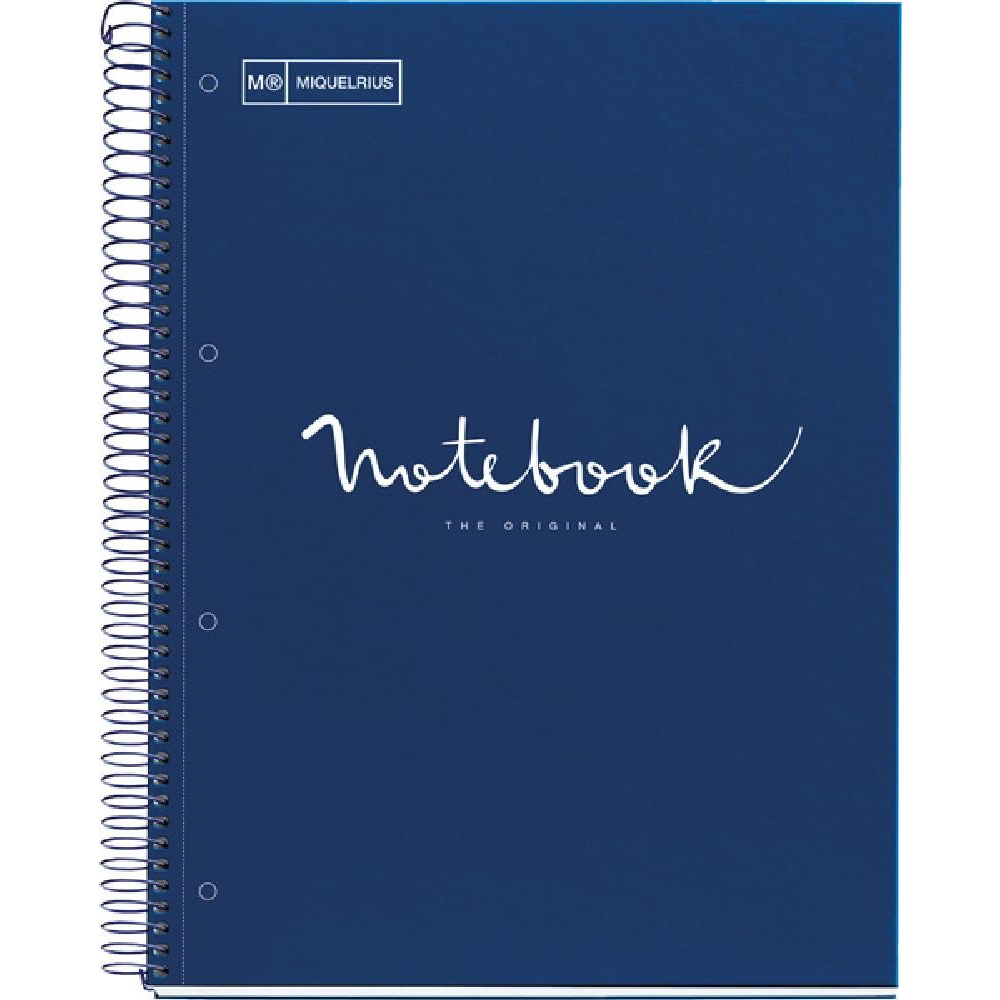 Miquelrius Emotions 5x24 lapos A4 kockás spirálfüzet - Kék (A152387121)