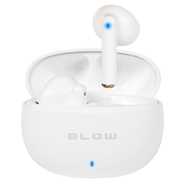 Căști fără fir BLOW Earbuds 32-824 cu reducere a zgomotului (ENC) - Alb