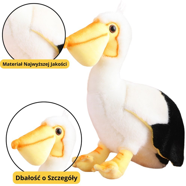 Plüss Pelikán Madár Kabala Ölelés 24 cm