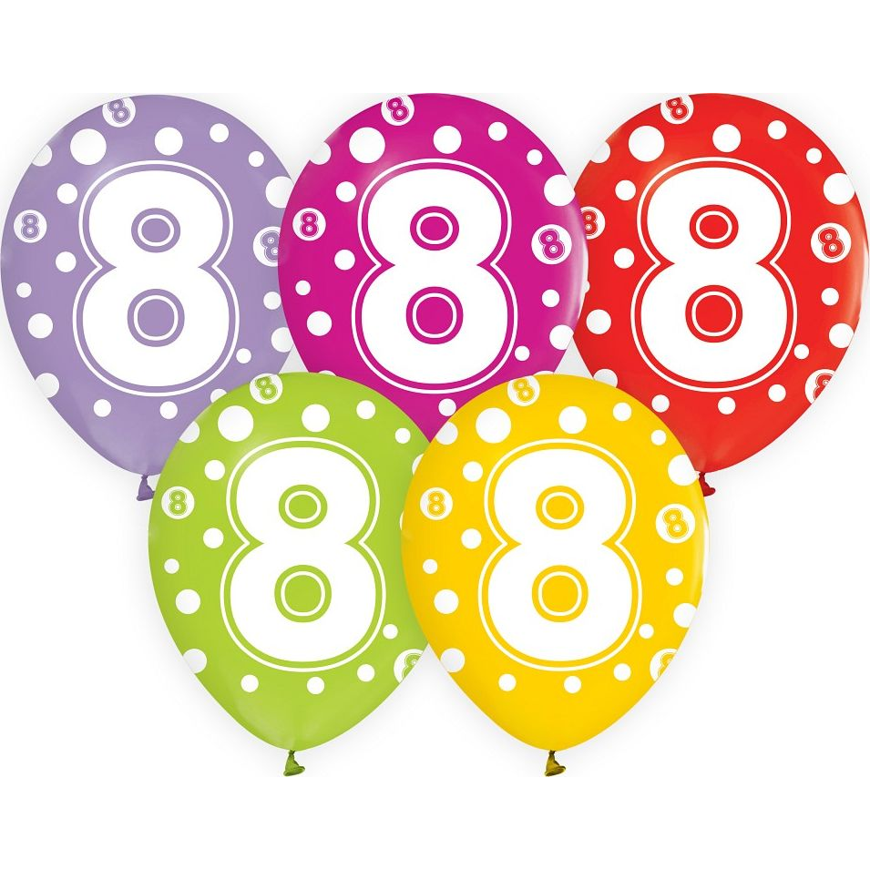 Godan Számos lufi 5 darabos szett - 8 (AD749GOD)