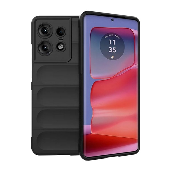 Szilikon telefonvédő (ütésállóság, kameravédő, 3D) FEKETE Motorola Edge 50 Pro 5G (XT2403-1) "Gigapack csomagolás" (GP-157644)