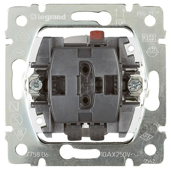 Legrand 775804 lichtschakelaar Kunststof Roestvrijstaal, Transparant