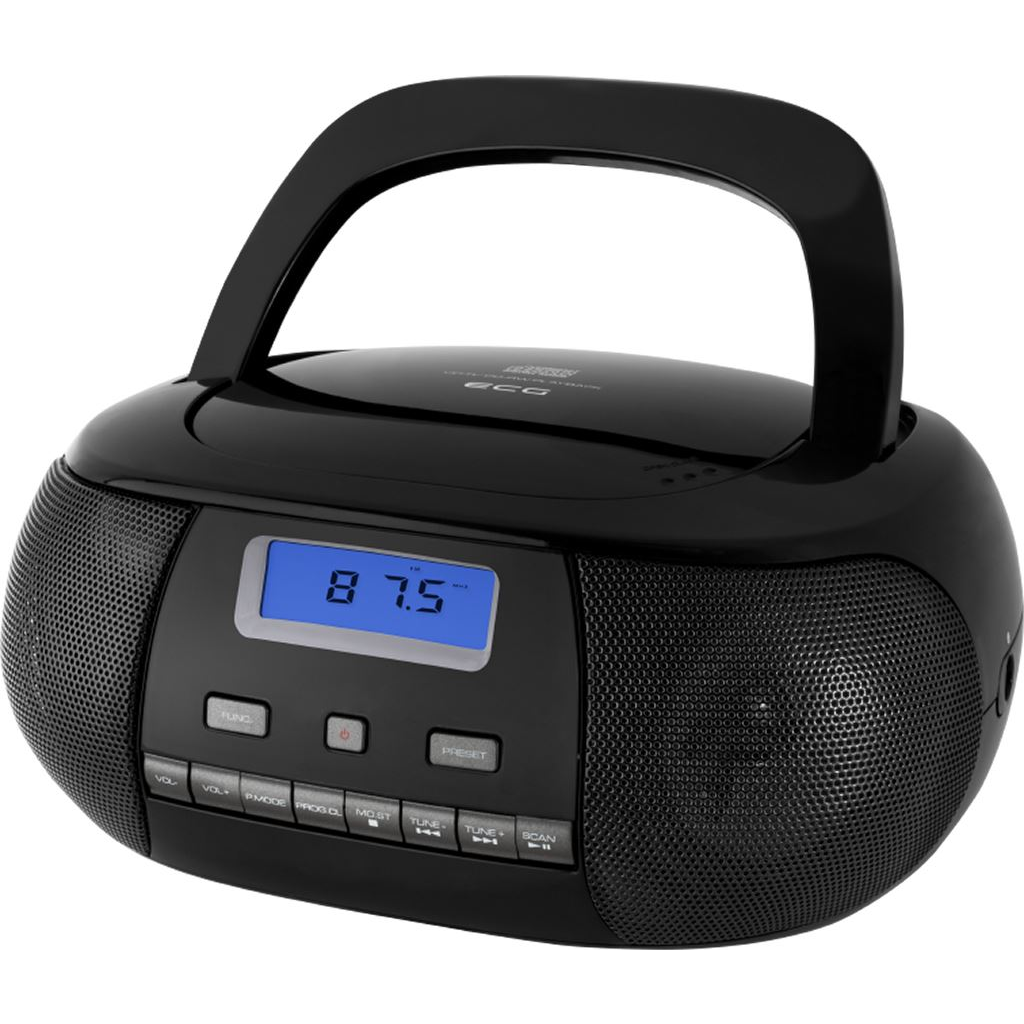 ECG CDR 500 hordozható rádió CD lejátszóval fekete (CDR-500 BK)