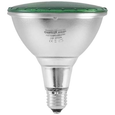 Omnilux 88081884 LED E27 15 W Zöld (Ø x H) 121 mm x 135 mm 1 db (88081884)