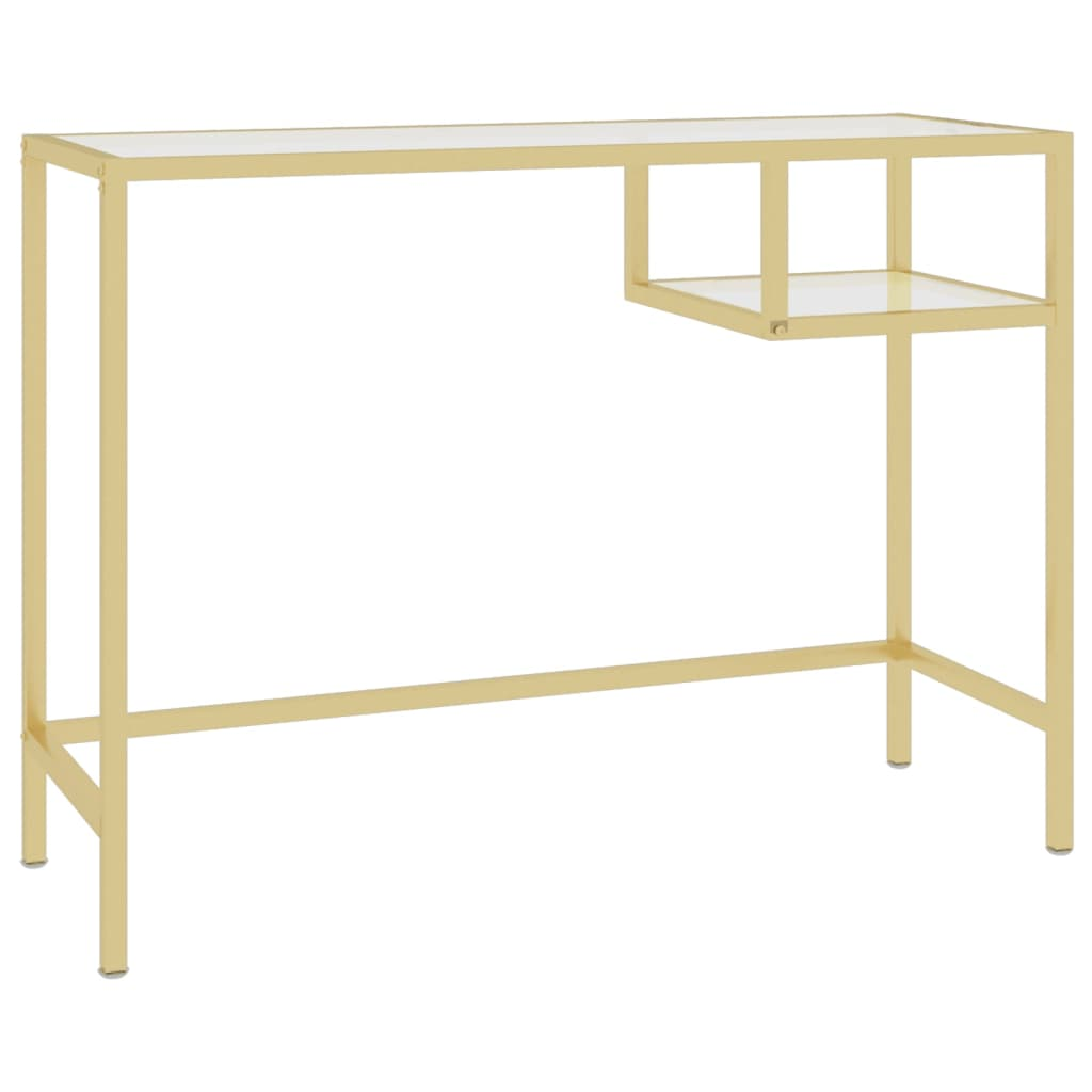 átlátszó edzett üveg számítógépasztal 100 x 36 x 74 cm (331625)