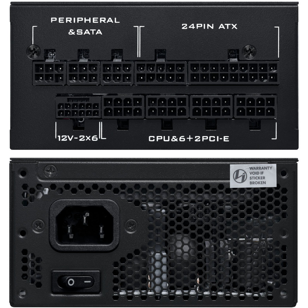 Zasilacz Lian Li SP Series Platinum 80 PLUS Platinum Zasilacz, SFX, w pełni modularny, PCIe 5.1, ATX 3.1 - 850 Watt, czarny