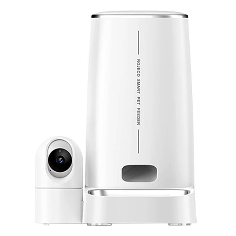 Rojeco RWSQ-10 Automata Okos WiFi Kisállat Etető Beépített kamerával 4L - Fehér (RWSQ-10)