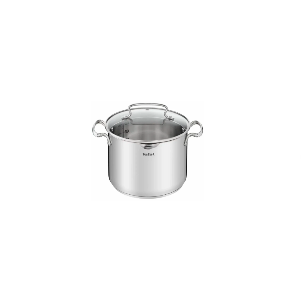 Tefal G7197956 Duetto+ Lábas Üveg fedővel 22cm / 6.1L - Inox (G7197956)