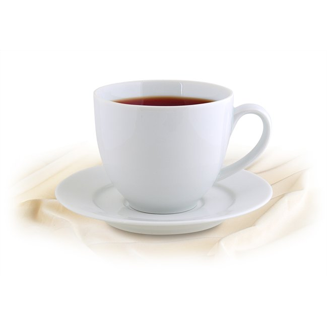 Rotberg 1206BAS004 Basic 38cl Teáscsésze+alj - Fehér (4 db) (1206BAS004)