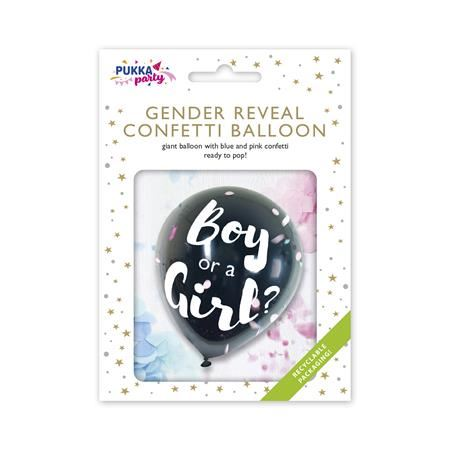 Pukka Pad Boy or a Girl léggömb konfettivel 91cm (PTY557) (PTY557)