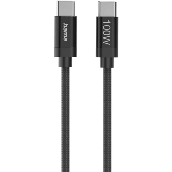 Hama Fabric cavo USB USB 2.0 1,5 m USB C Nero