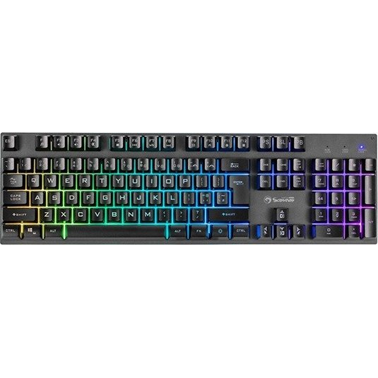 Marvo SOLDAT 20, Klawiatura CZ/SK, do gry, membranowa rodzaj przewodowa (USB), czarna, pod�wietlona