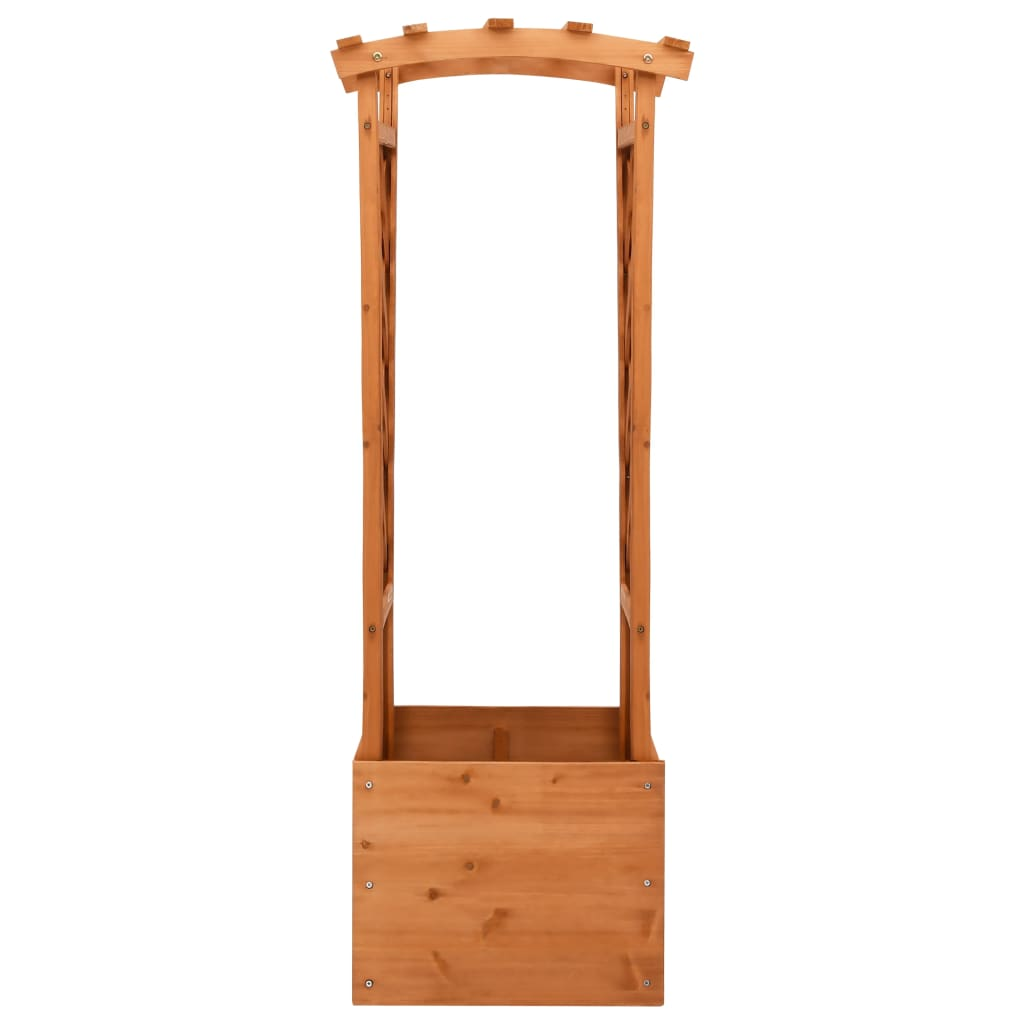 fenyőfa rácsos ültető boltívvel 49 x 39 x 130 cm (47251)