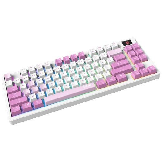 MSI FORGE GK600 TKL WIRELESS VIOLET tastiera Gaming USB + Bluetooth QWERTY Inglese UK Rosa, Viola, Bianco