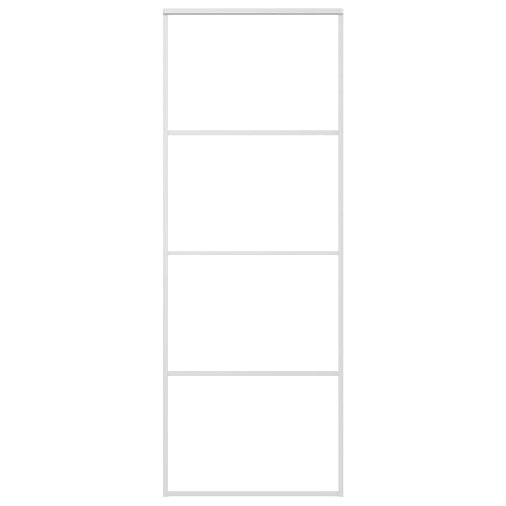 fehér ESG üveg és alumínium tolóajtó 76 x 205 cm (151656)