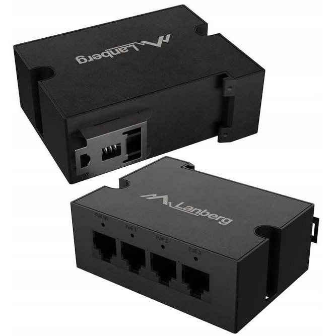 Lanberg DIN-GE4-BT-90W Extender PoE++ DIN 1IN/3OUT GbE 85W