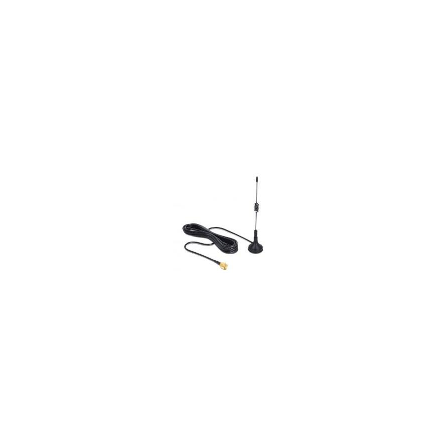 DeLock ISM 433 MHz Antenna SMA 3 dBi omnidirectional fixed magnetic base Black (88877)