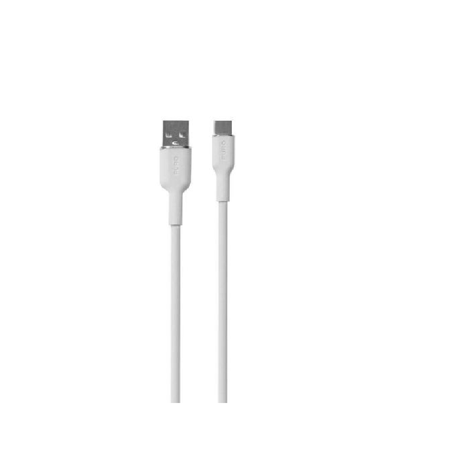 SBS Puro Soft USB-A apa - USB-C apa 2.0 Adat és töltő kábel - Fehér (1.5m) (PUUSBCICONWHI)