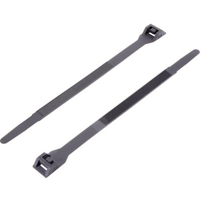 Duplafejű kábelkötegelő 180 x 9 mm, fekete, 1 db, KSS DK-180BK (1091160)