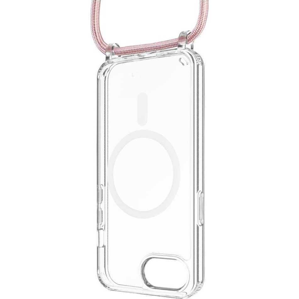 Fixed MagPure Apple iPhone 16E Nyakba akasztható Telefon tok - Átlátszó (FIXPUNM-1404-PI)