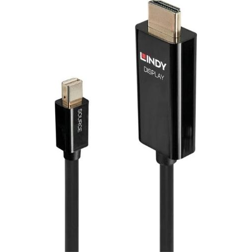 Lindy 40910 adaptér na video kábel 0,5 m Mini DisplayPort Typ HDMI (štandard) Čierna