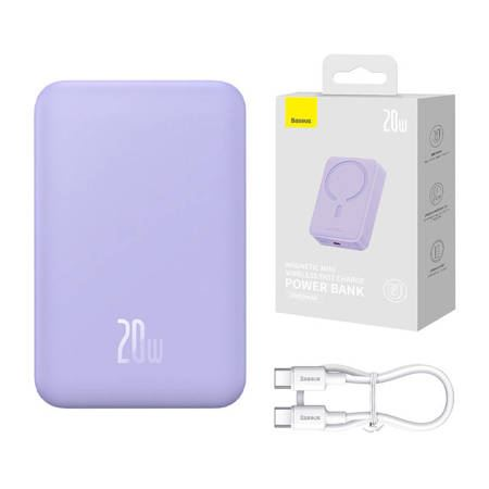 Baseus Magnetic Mini Powerbank 20000mAh 20W lila (PPCX150005) (PPCX150005)