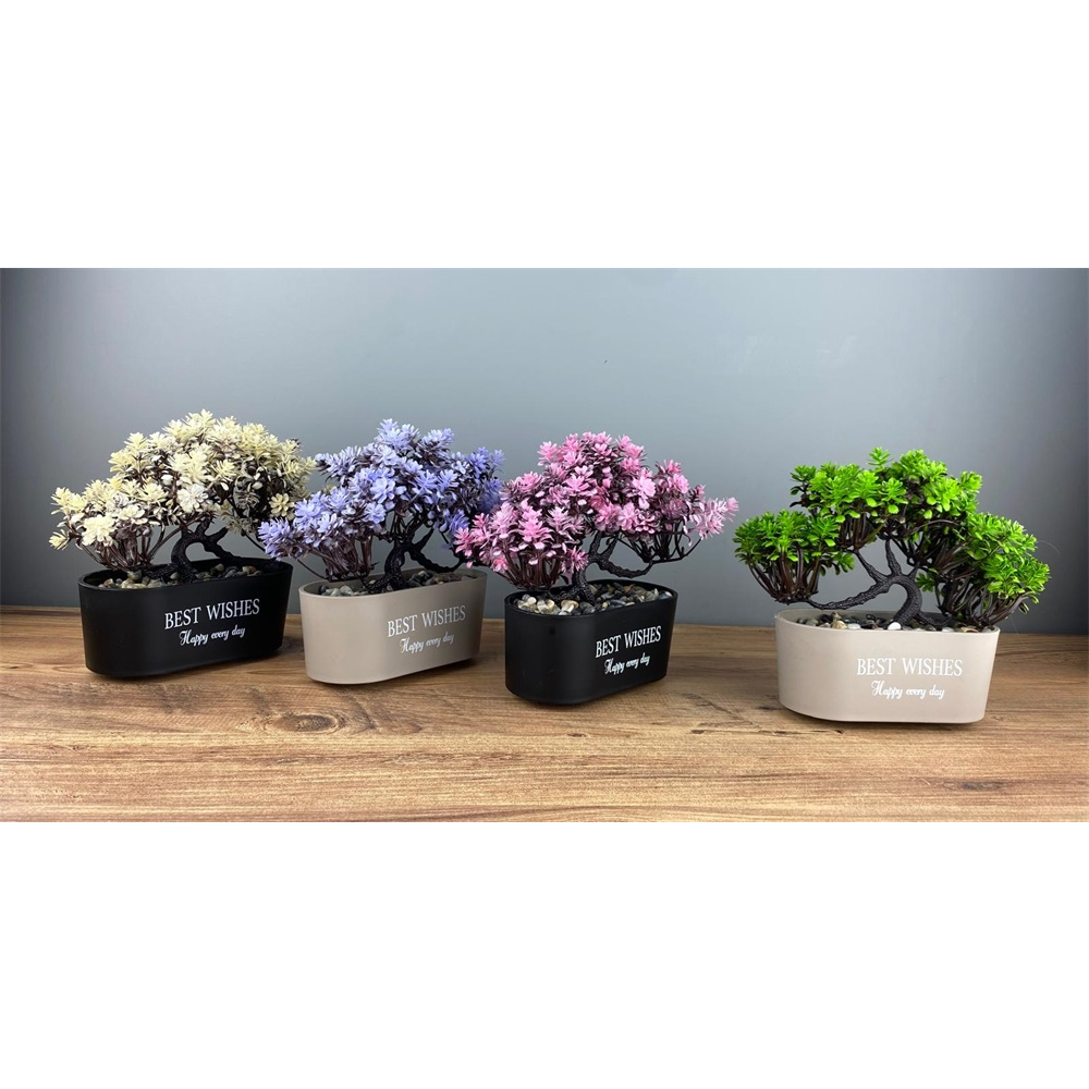 Iris E5830 Best Wishes Cserepes művirág Asztali Dekoráció 20x18cm - Többféle (E5830)