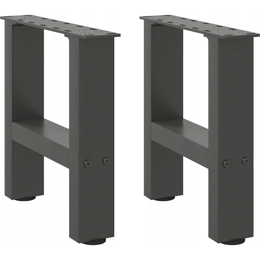 2 db antracitszürke acél dohányzóasztal lábak 40x(30-31) cm (4013258 VidaXL)