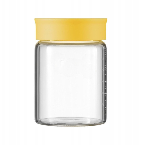 BUYDEEM Szklane słoiczki 500ml z nakrętką w kolorze Mellow Yellow, model CS1013