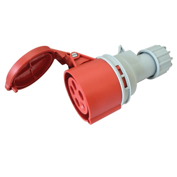 Tracon TICS-225H 32A/ 400V/ 3P+N+E/ 6h/ IP44 külső tömítőszelencével ipari csatlakozóaljzat (TICS-225H)