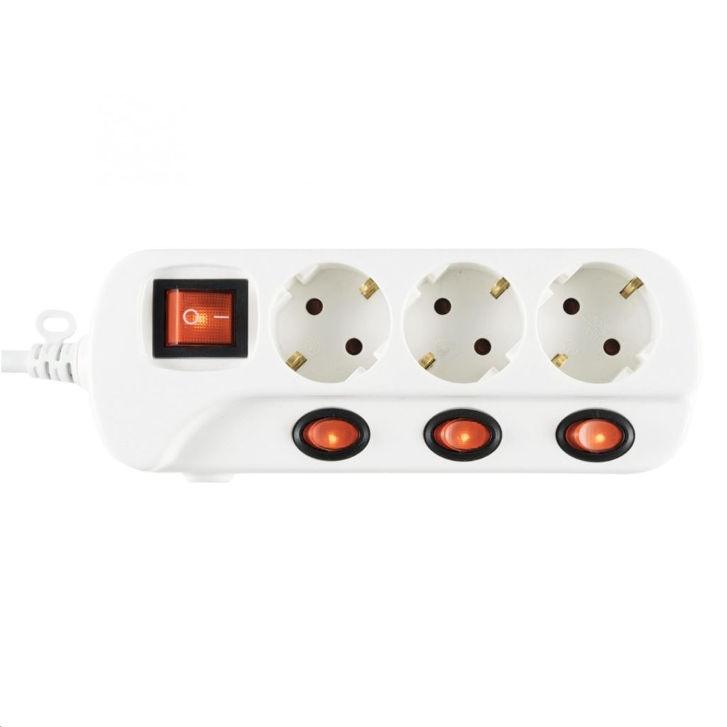 Somogyi Aljzatonként kapcsolós 3-as elosztó, 3m, fehér (NVK 03K-3/WH/1,5) (NVK 03K-3/WH/1,5)