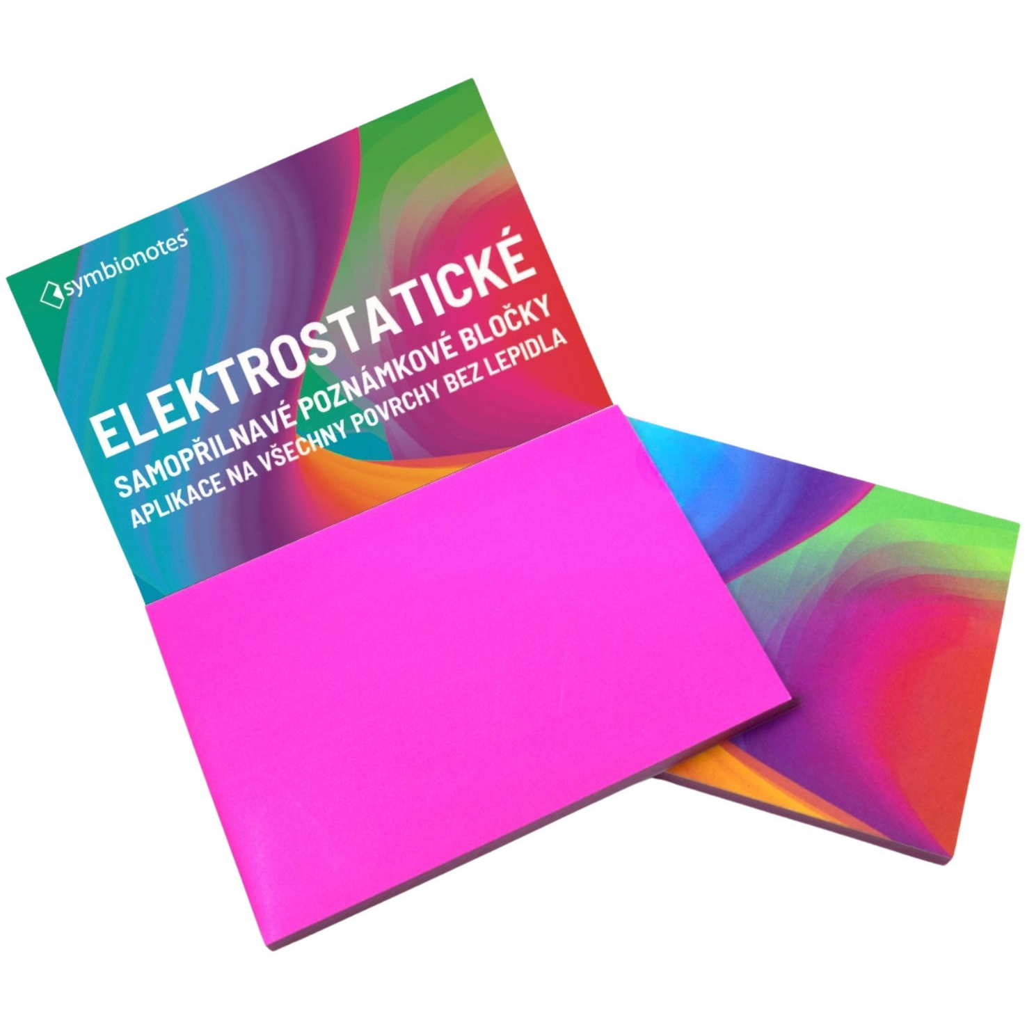 SYMBIO Symbionotes - 190 x 100mm, elektrosztatikus, rózsaszín, 100db (5907618170222)