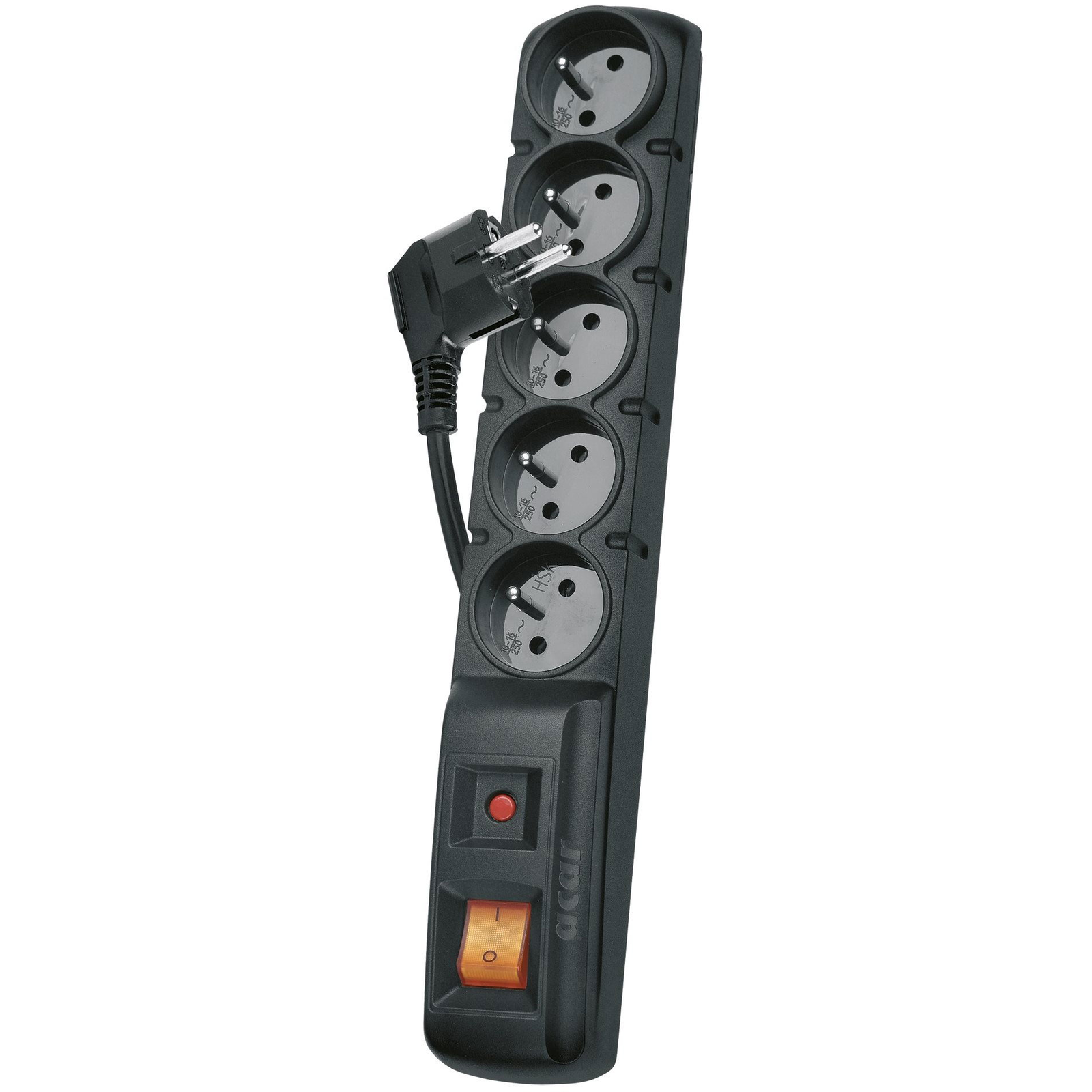 EMOS 5x csatlakozó 1.5m, fekete (1909050153)