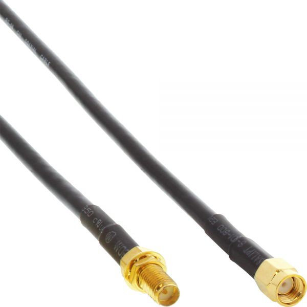 InLine 40860 cavo coassiale Nero