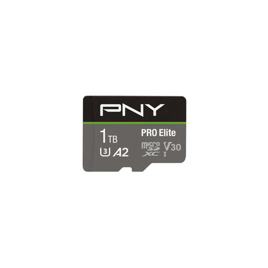 PNY Pro Elite microSDXC 1TB Class 10 UHS-I U3 100MB/s + SD adapter (P-SDU1TBV32100PRO-GE)