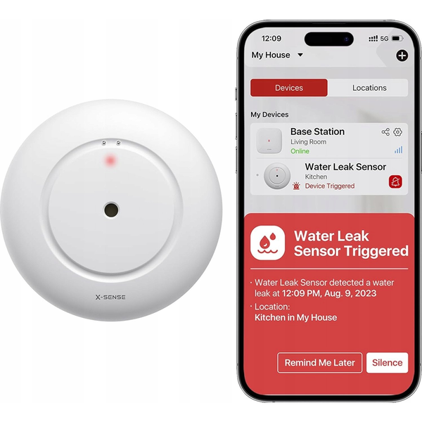 X-sense Sws51 Blanco - Sensor De Fugas De Agua