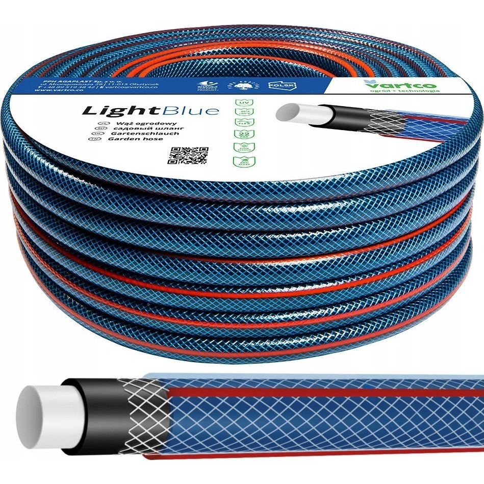 Agaplast Vartco Világoskék 1/2" Kerti Tömlő 50 m (1008120050)