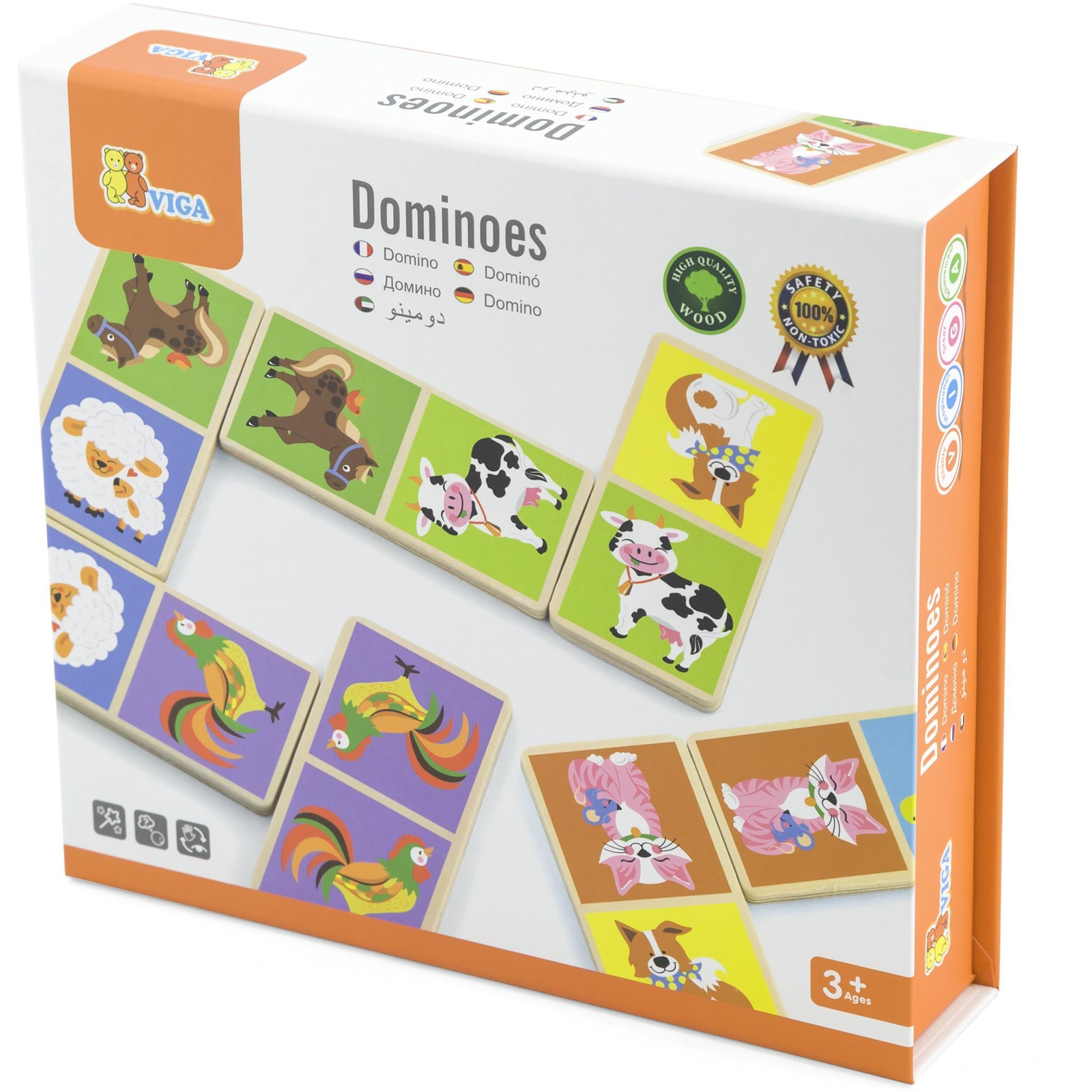 Viga Fa dominó - háziállatok 28 elemű (6934510513061)