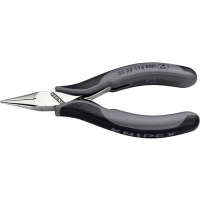 ESD hegyescsőrű fogó, hengeres fej, KNIPEX 35 22