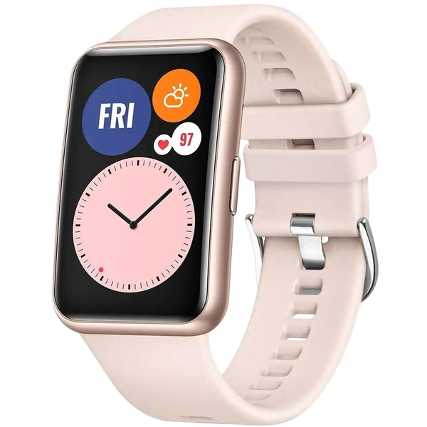 Каишка FIXED, Силиконова, За Huawei Watch FIT, Розов