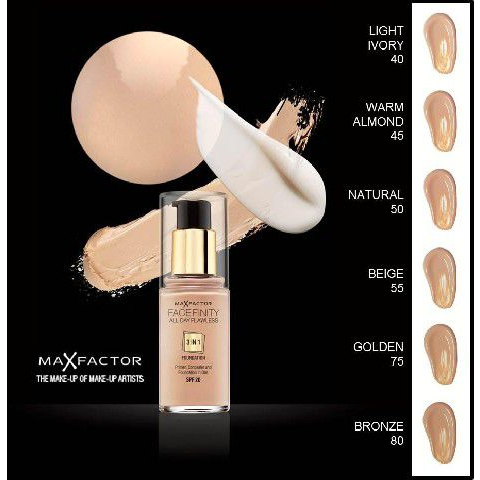 Max Factor Facefinity 3 az 1-ben folyékony alapozó 30 ml - 75 Golden árnyalat