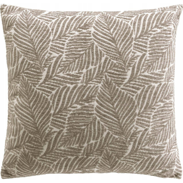 Douceur d`Interieur Ozdobna poduszka, żakardowy wzór liści,40 x 40 cm