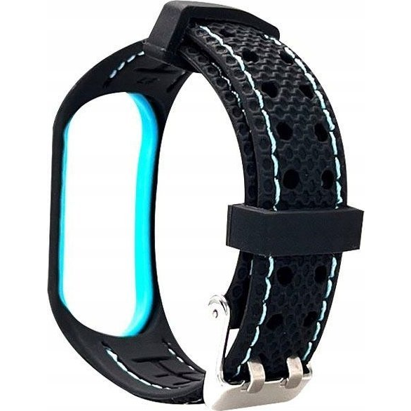 Гривна Beline Sport Smartwatch, силиконова, черно-синя, съвместима с Xiaomi Mi Band 7