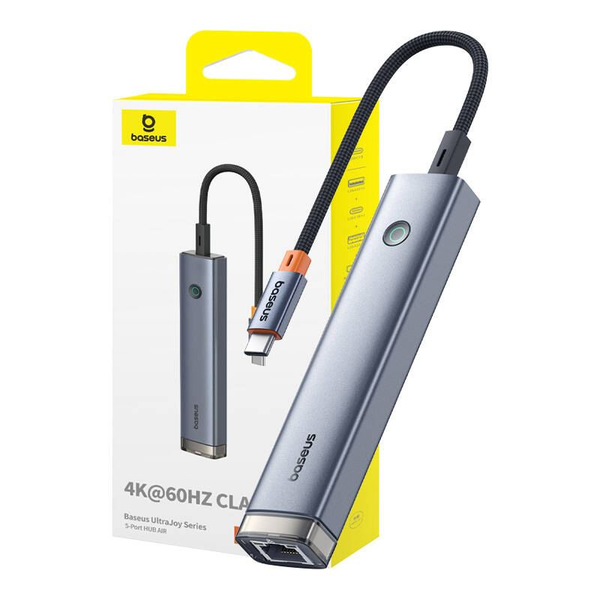 Baseus UltraJoy AIR 5 az 1-ben Hub szürke (B00052801811-03)