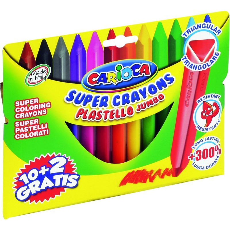 Carioca Háromszög Jumbo Színes Rajzkréta Szett 12 db (ke 3960025)