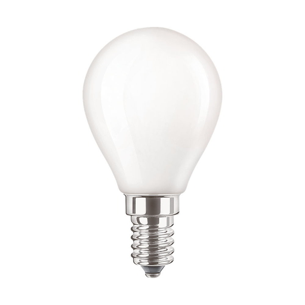 Bec LED, Philips, E 14, P 45, 4.3 W = 40 W, 470 lm, 2700 K, Alb cald