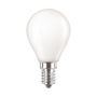 Bec LED, Philips, E 14, P 45, 4.3 W = 40 W, 470 lm, 2700 K, Alb cald