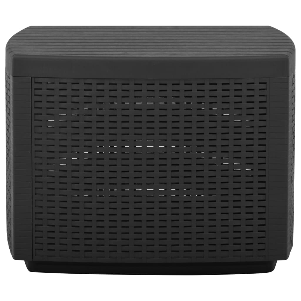 szürke műanyag kerti asztal 53 x 53 x 40 cm (315857)