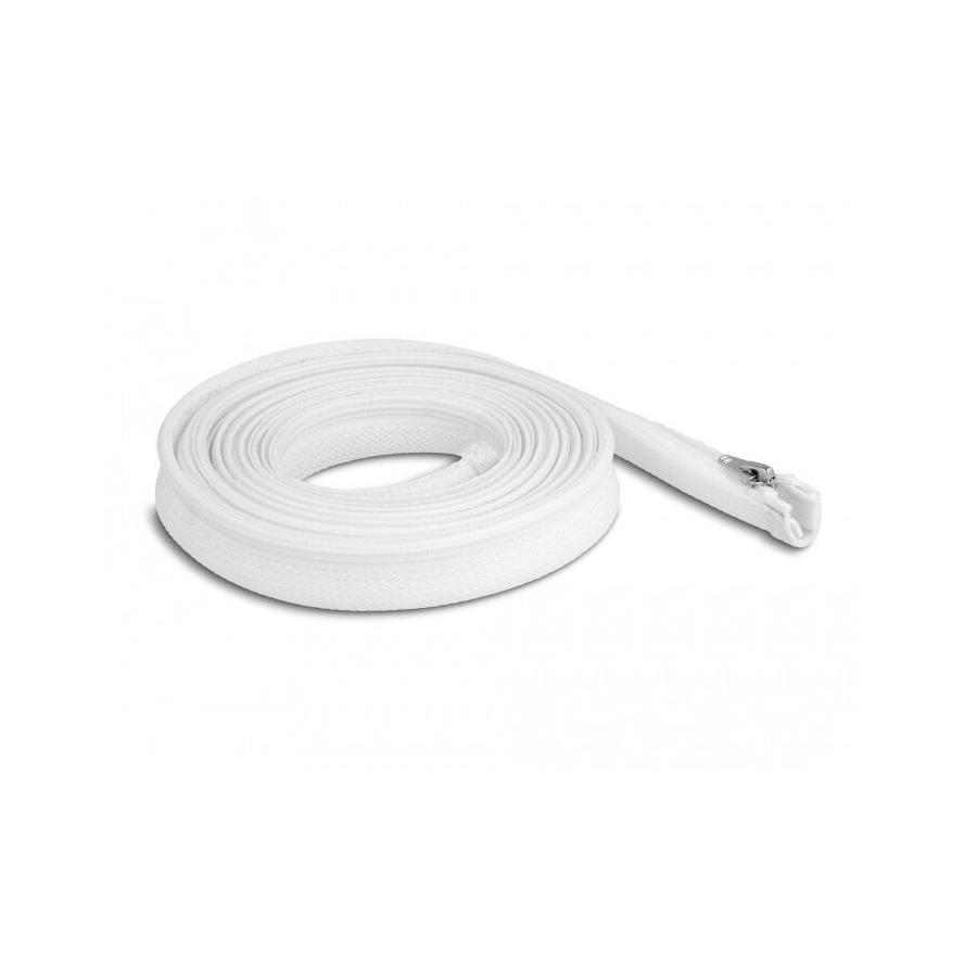 Delock Befont karmantyú zipzáras szorítóval hőállóság egészen 3 m x 20 mm-es fehér (20833)